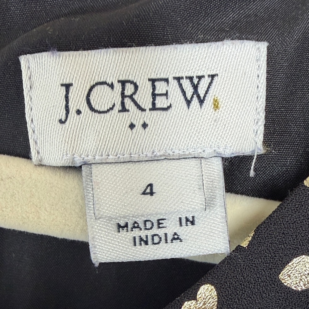 J. Crew Factory Black and Gold Flirty 90’s Y2K Dress Size 4 - Picture 5 of 9